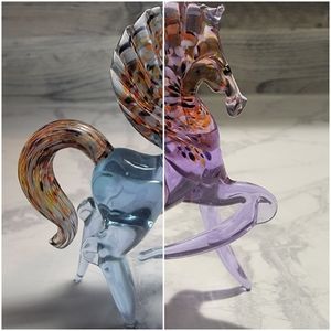 SOLD! Vintage Alexandrite Neodymium Murano Stallion Figurine